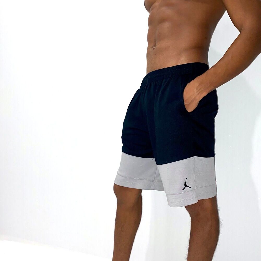 Jordan Vintage Basketball Dazzle Shorts Black Gray YXL Mens Small